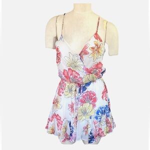 Trixxi Floral Spaghetti Strap Romper